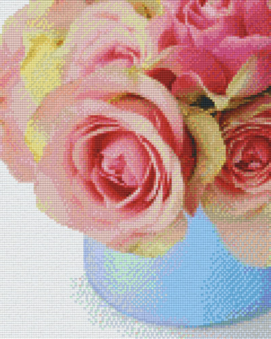 Rose Roses Nine [9] Baseplates PixelHobby Mini- mosaic Art Kit image 0